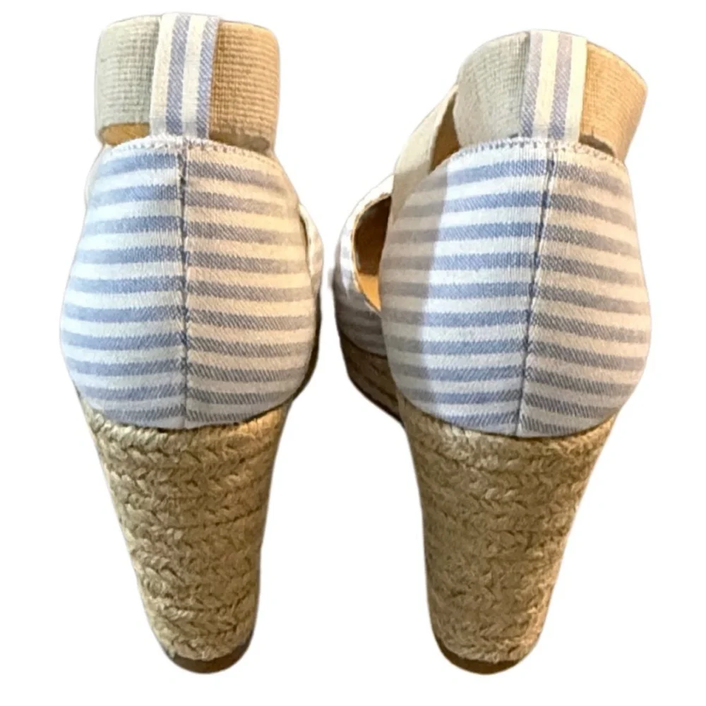 Violet & Red Lynda Espadrille Wedge with Wrap Around Strap